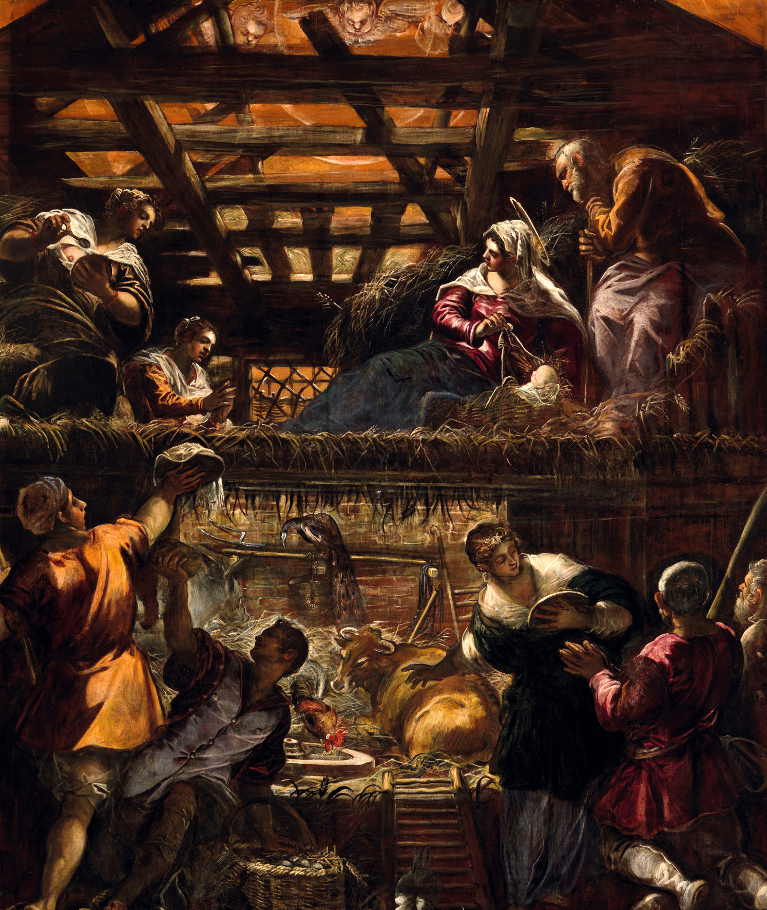 Tintoretto, Adorazione dei pastori, Salone, Scuola Grande di San