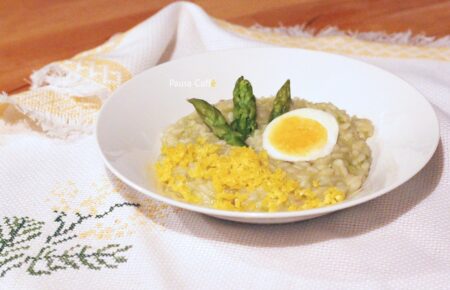 Risotto Mimosa con asparagi