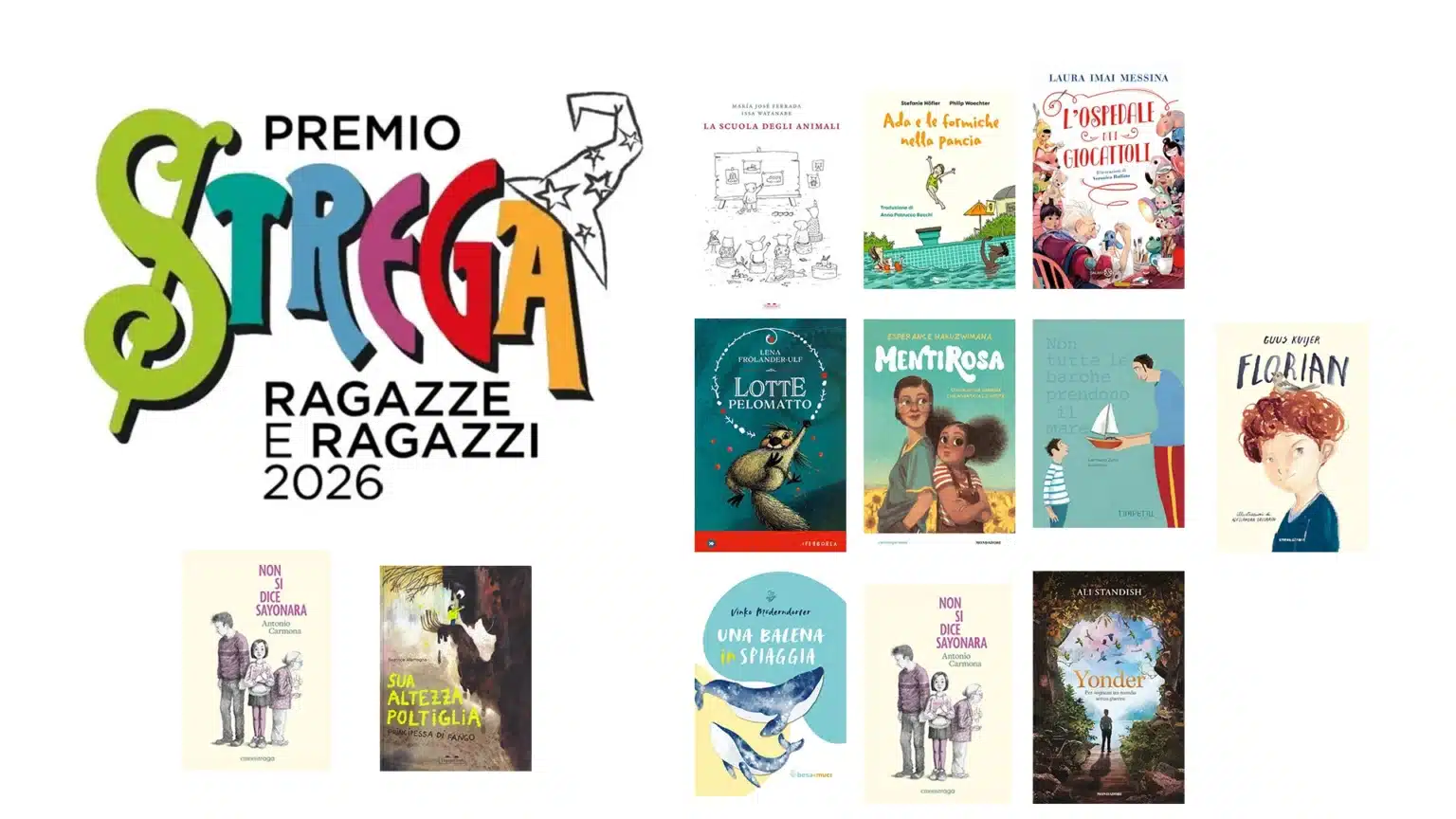 I finalisti del Premio Strega Ragazze e Ragazzi 2026 I finalisti del Premio Strega Ragazze e Ragazzi 2026